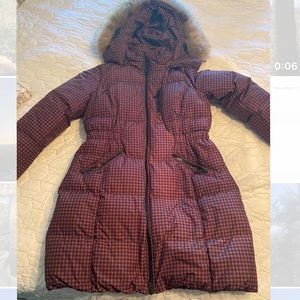 Coach Down Jacket with Raccoon Trim